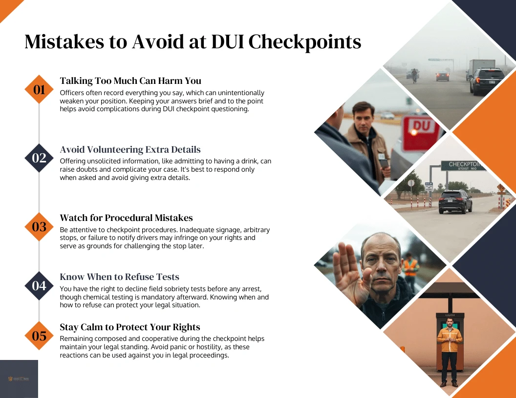 Mistakes to Avoid at DUI Checkpoints Mistakes to Avoid at DUI Checkpoints